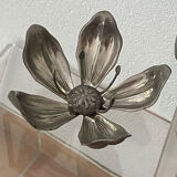 Ashtrays, lotus flower, removable petals, made of metal.