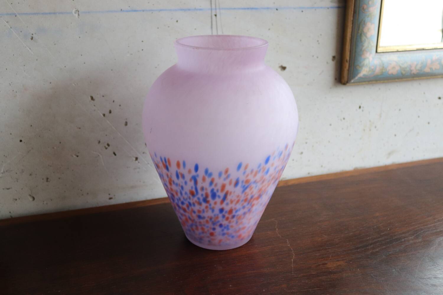 Parma vase in speckled glass paste
