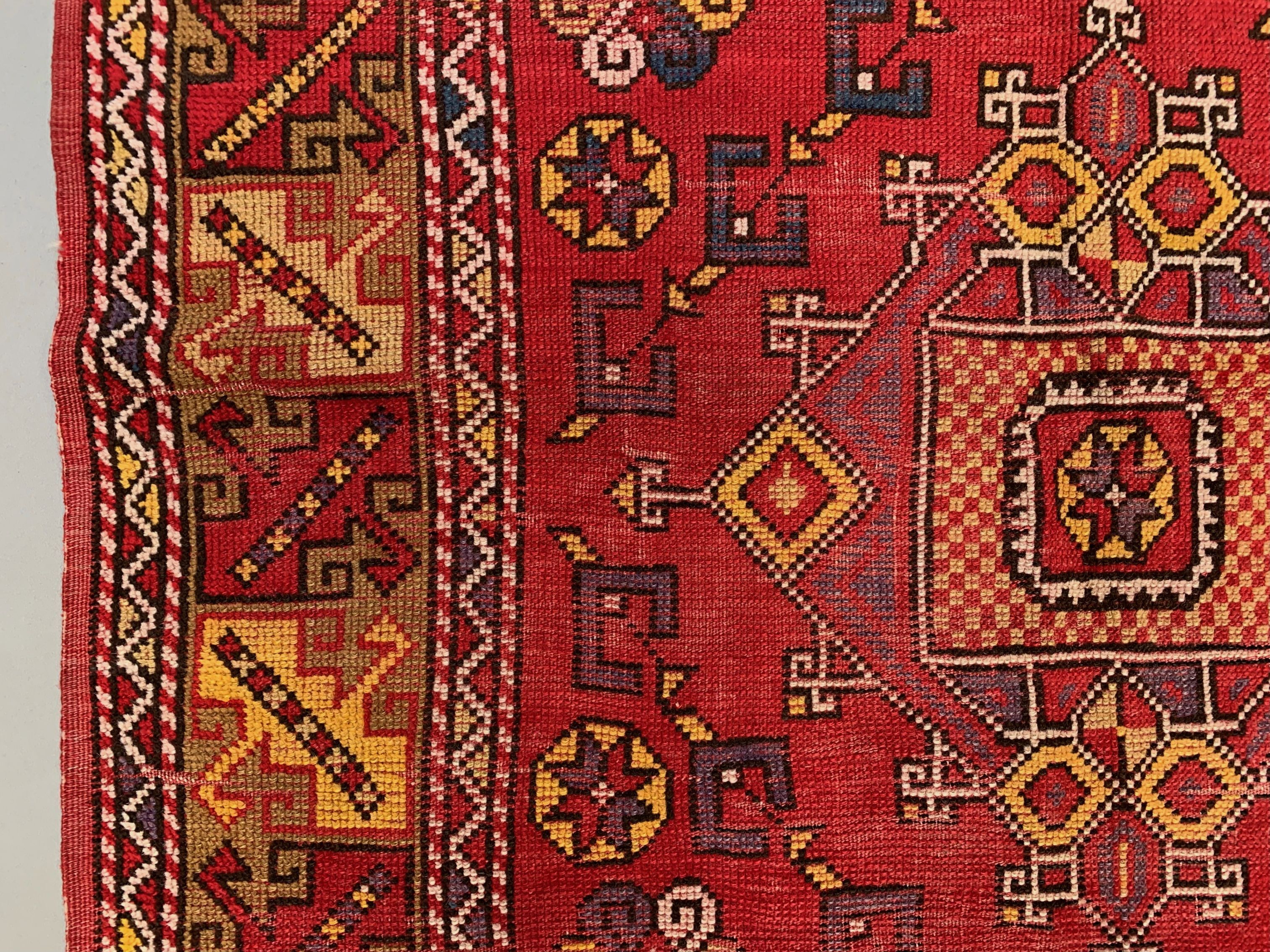 Vintage western turkish rug oriental 183x128 cm tribal carpet