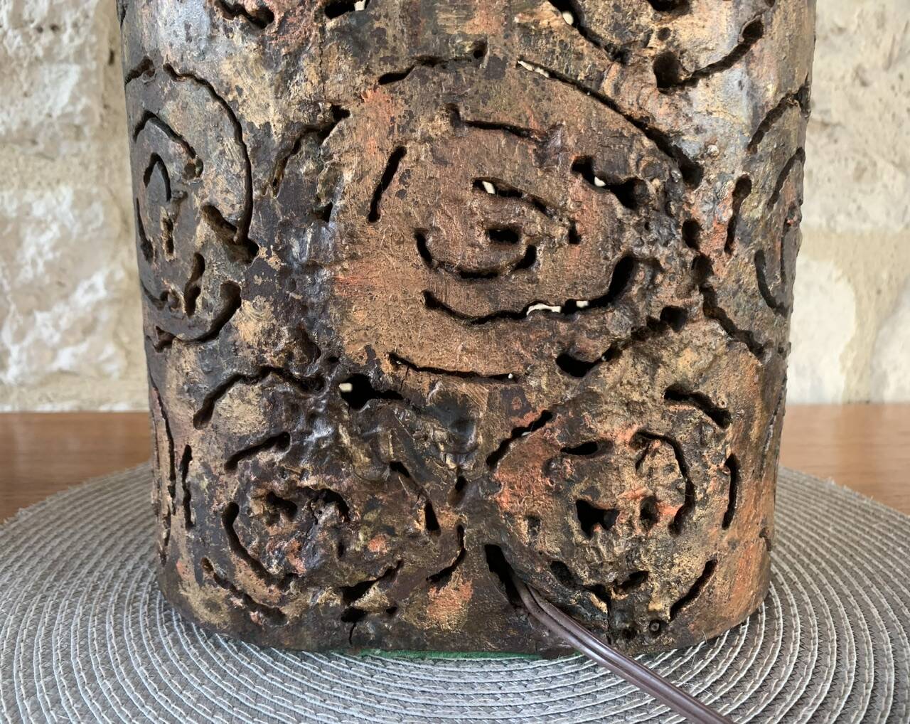 Pair of Brutalist table lamps by Irv Bramberg, 1960s