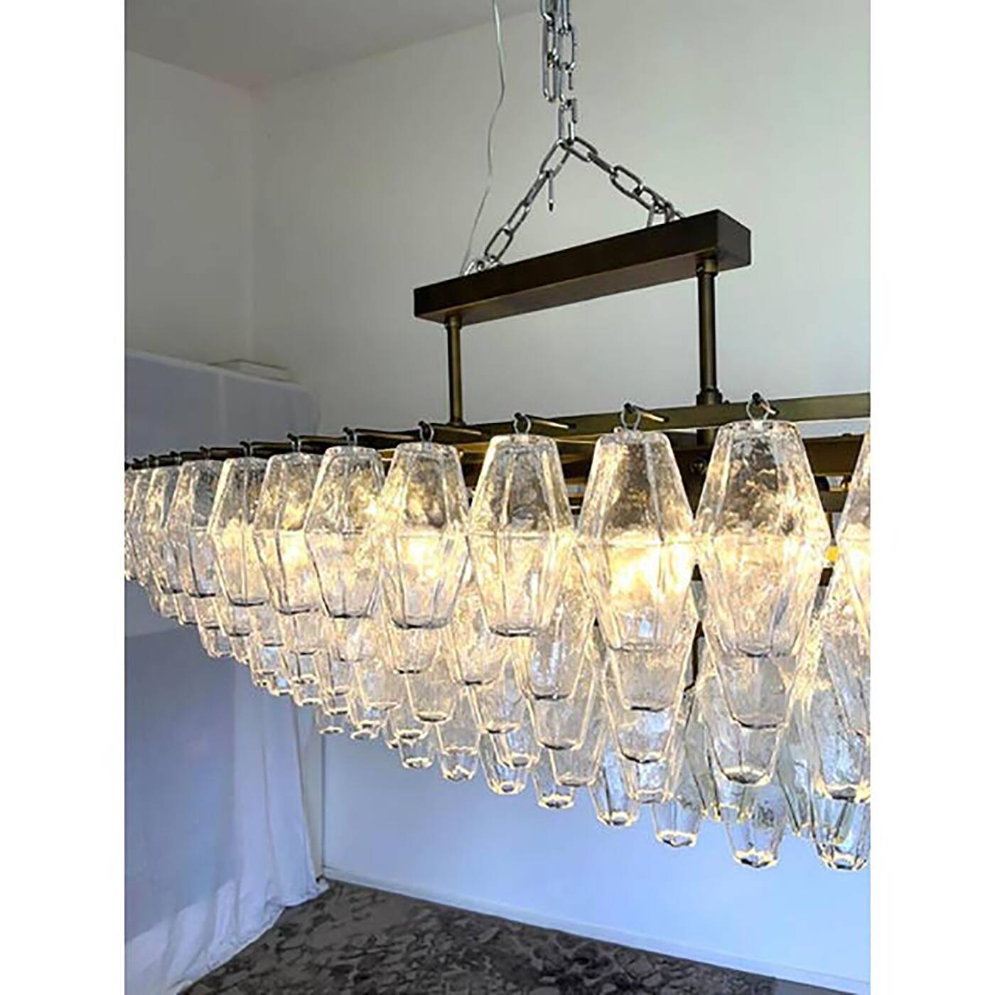 Murano Glass Chandelier Poliedro