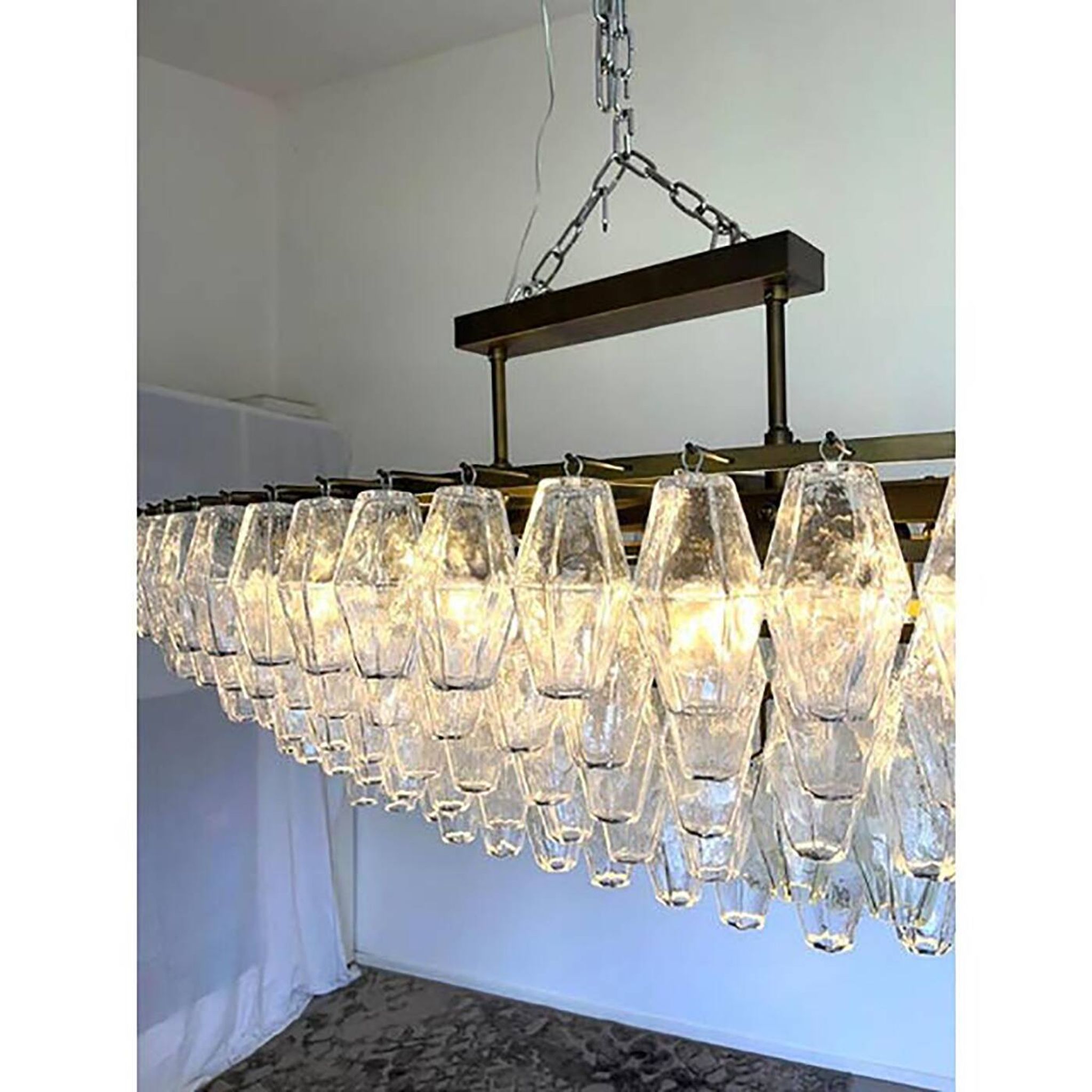 Murano Glass Chandelier Poliedro