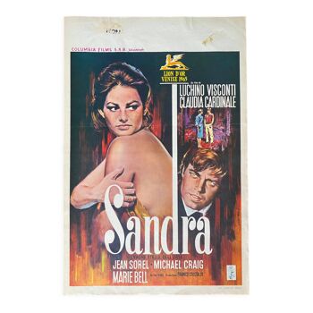Original cinema poster "Sandra" Luchino Visconti, Claudia Cardinale 36x54cm 1965