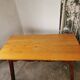 Farmhouse table, in solid oak, chalet style