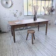 Bistro farmhouse table cherry wood turned legs 180cm