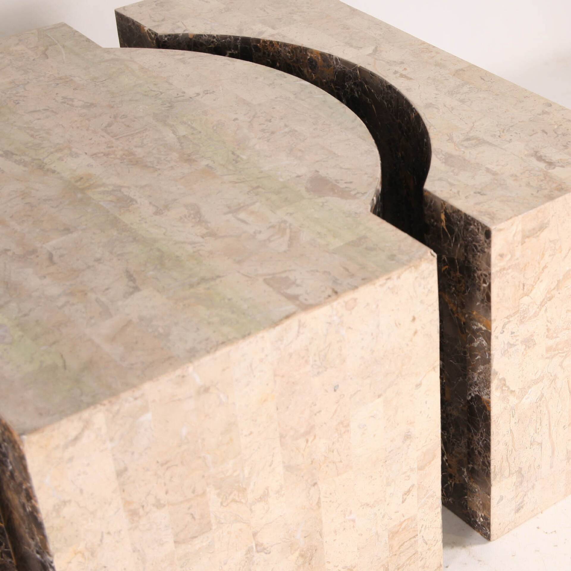 Coffee table in faux marble
