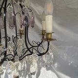 Lustre à pampilles en bronze 1930