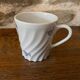 Set of 2 Istanbul and LImoges porcelain cups decorated with small blue flowers