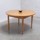 Round extendable dining table in oak by Van Den Berghe-Pauvers, 1970s