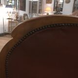 Leather art deco sofa