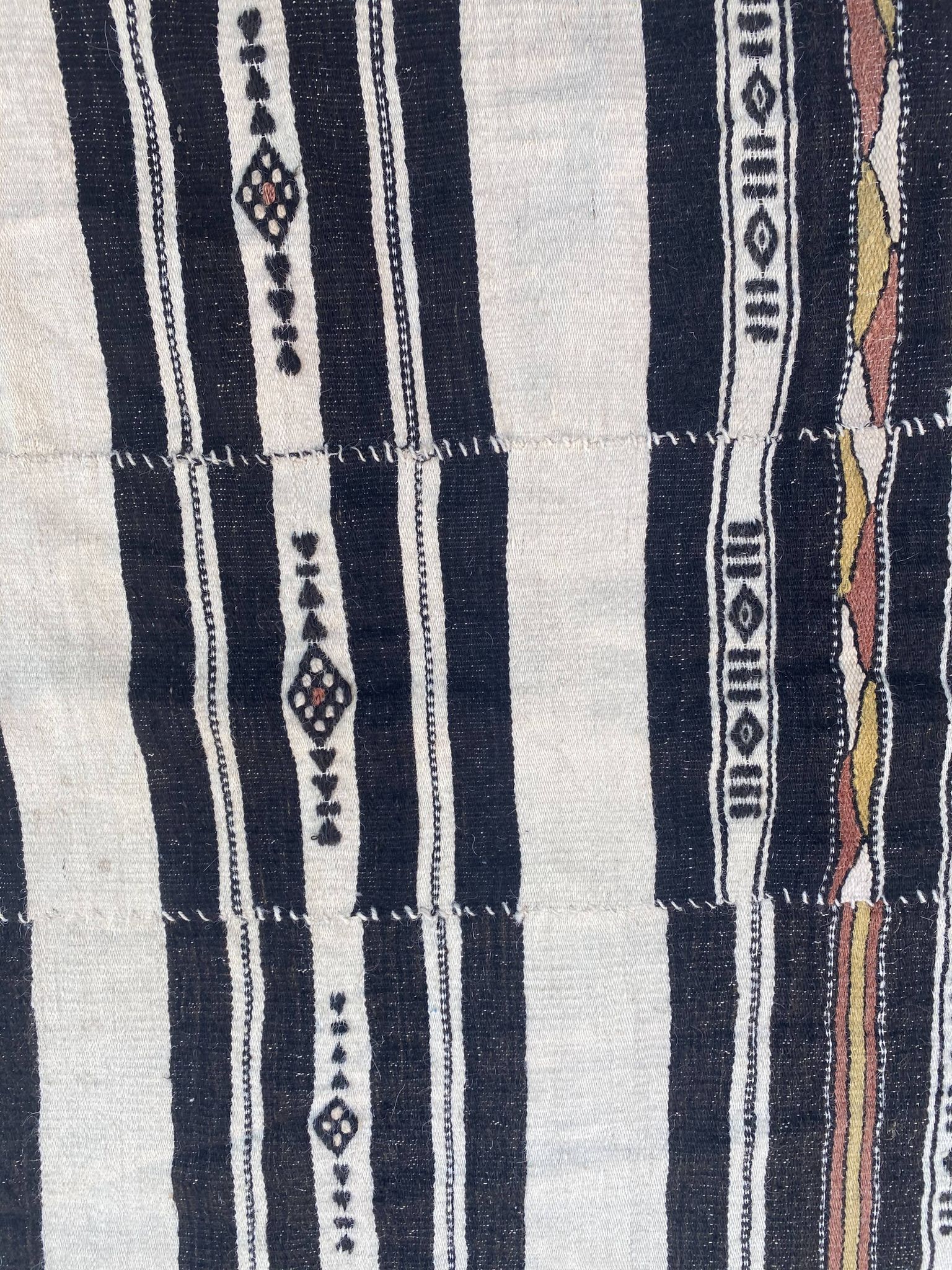 Tapis kilim tissage ancien de mali fait main 134x254 cm