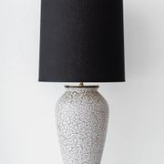 Jasba "Cortina" ceramic table lamp with crackled glaze, mid-century style, 1950s.