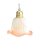 Vintage pink glass paste tulip lamp