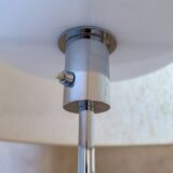 Modern mid-century chrome leather floor lamp Atelje Lyktan, Sweden