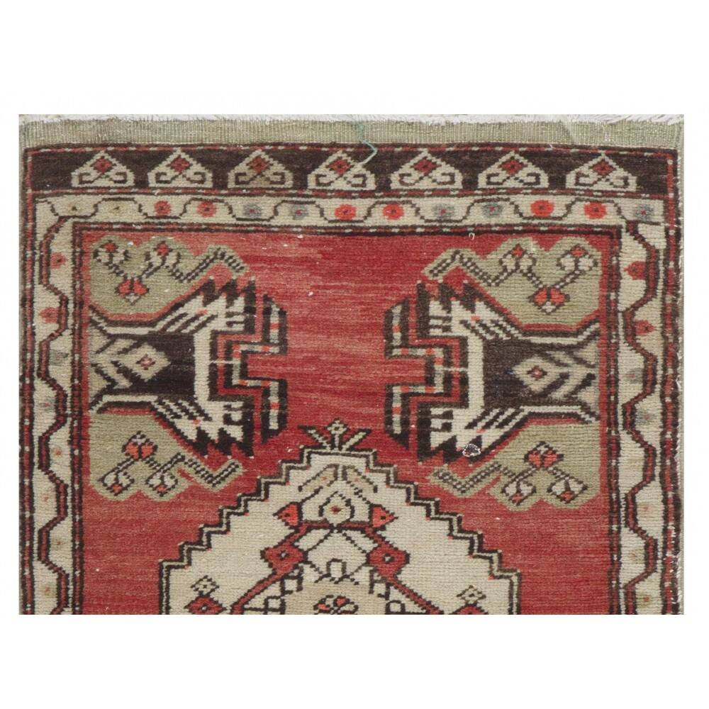 Vintage Small Rug. Handmade Door Mat. Turkish Seat Cover. Entryway Mat. Kitchen Rug