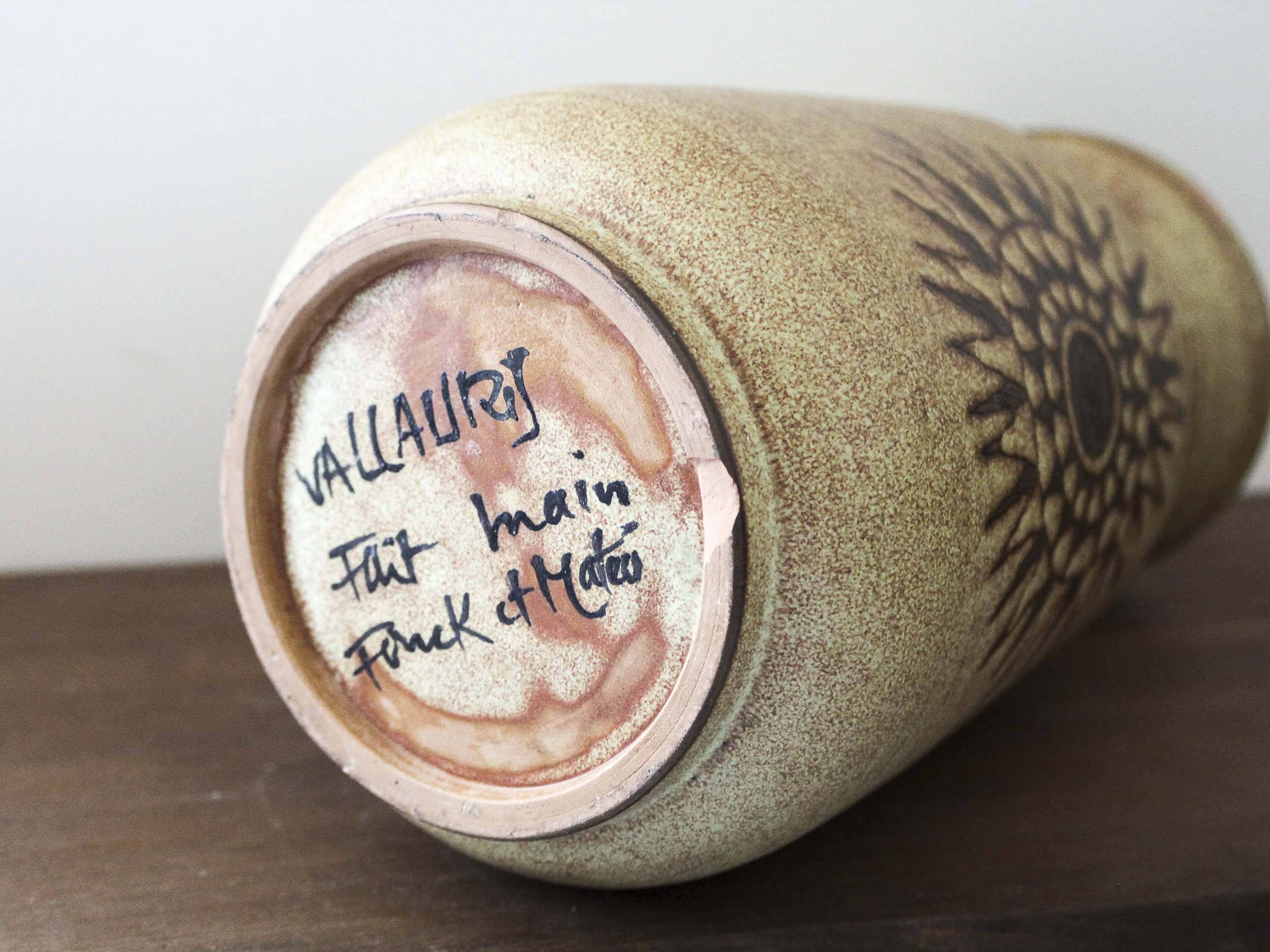 Fonck and Mateo Vallauris ceramic vase