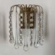 Pair of Italian wall lights Hollywood Regency with pendants and drops.