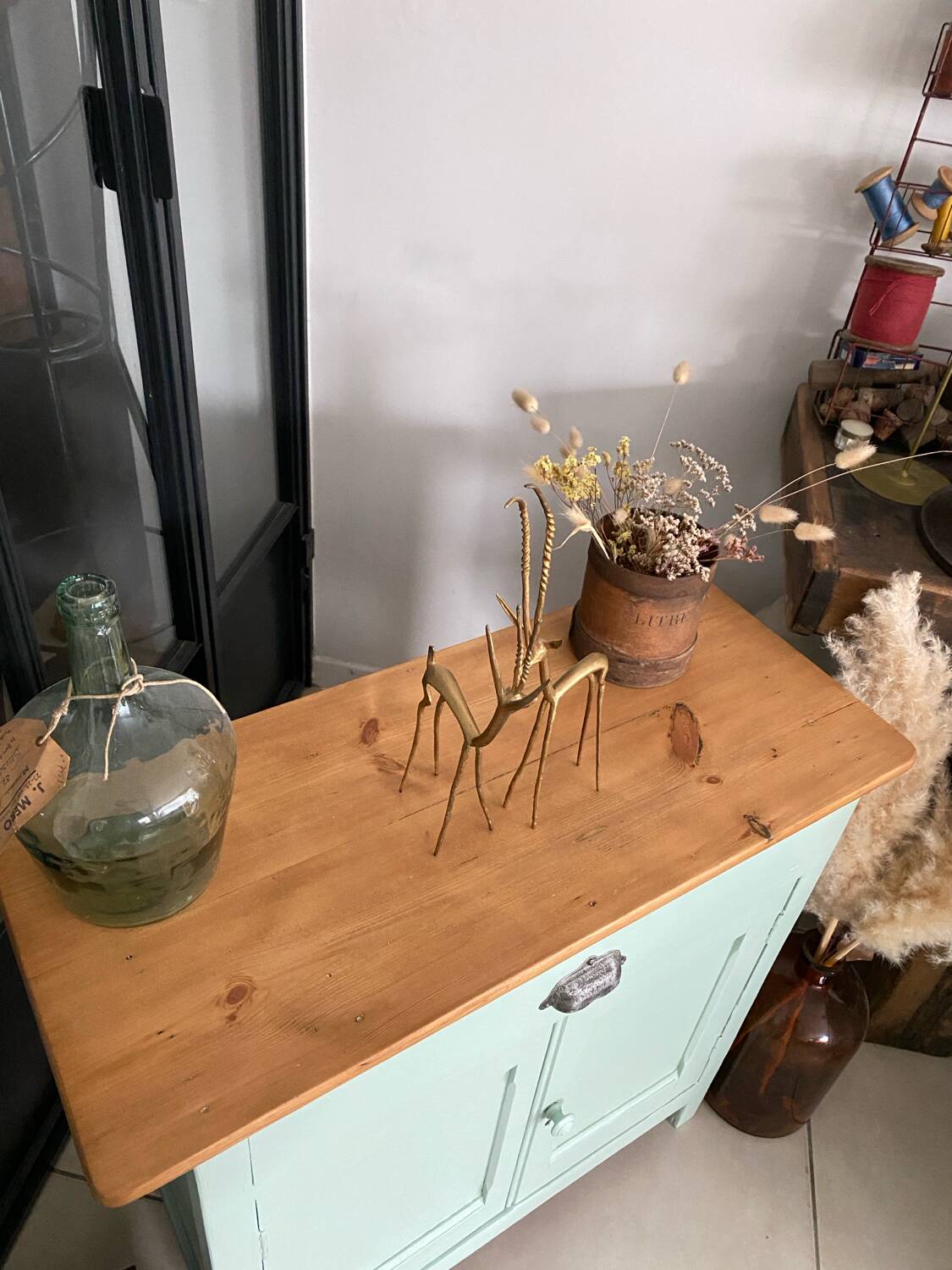 Almond green Parisian sideboard
