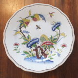Pair of flat plates Sarreguemines decor Rouen