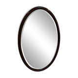 Antique mahogany oval mirror