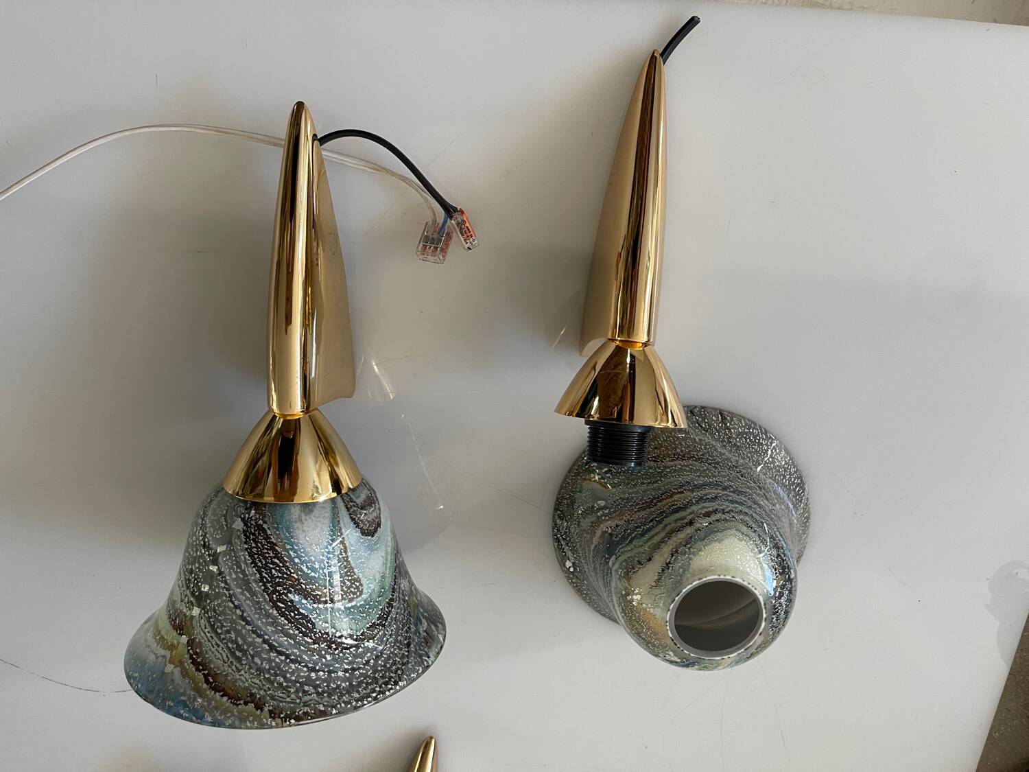 Venetian Art Murano Glass Sconces Set of 2