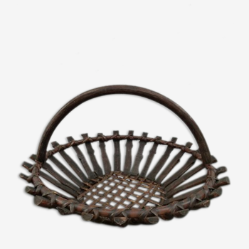 Fruitwood wicker basket