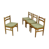 4 Vintage Chairs Scandinavian Design 1960