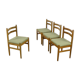 4 Vintage Chairs Scandinavian Design 1960