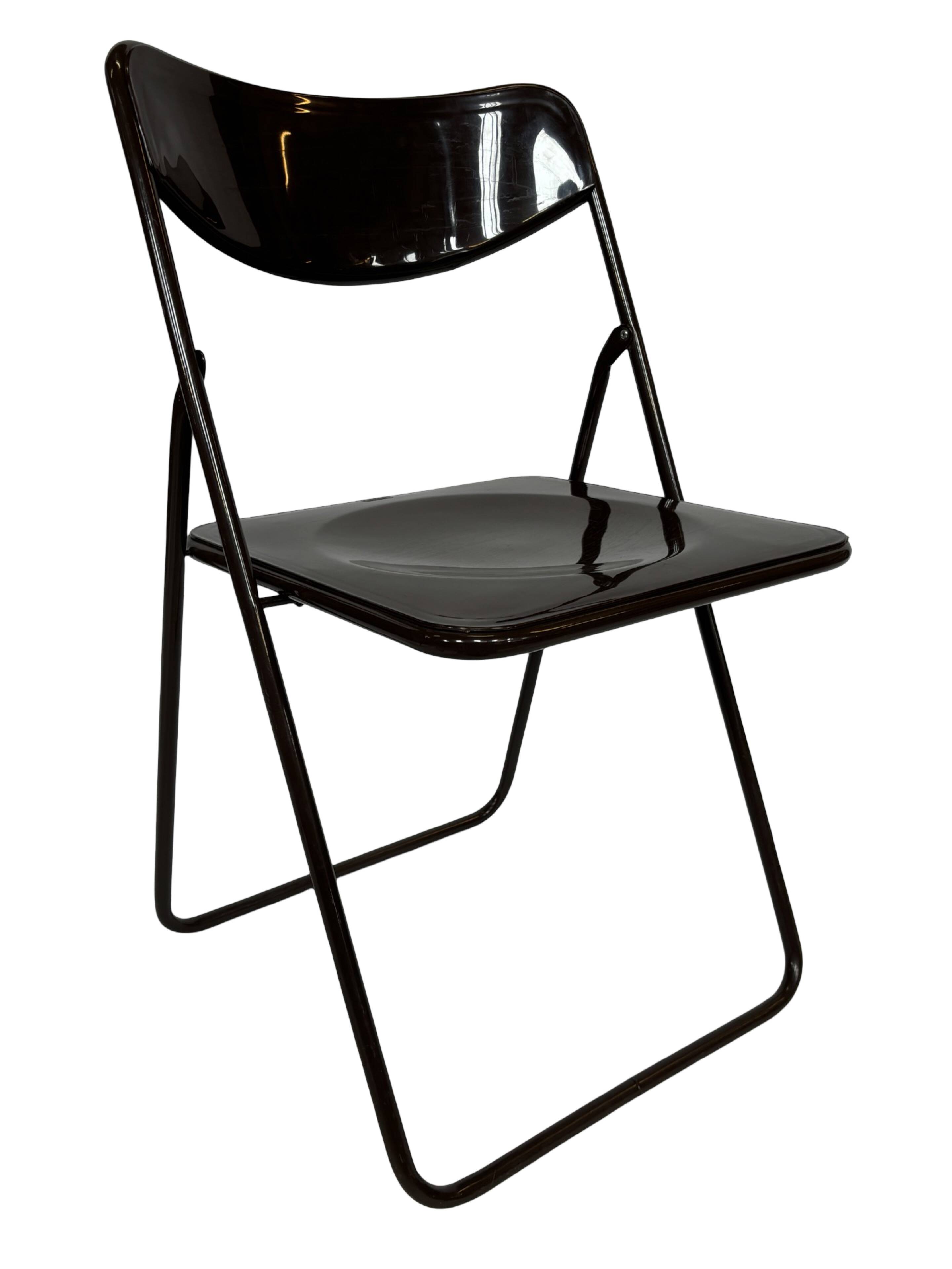 Vintage Ted Folding chairs Niels Gammelgaard for Ikea - Set of four - in Dark Brown