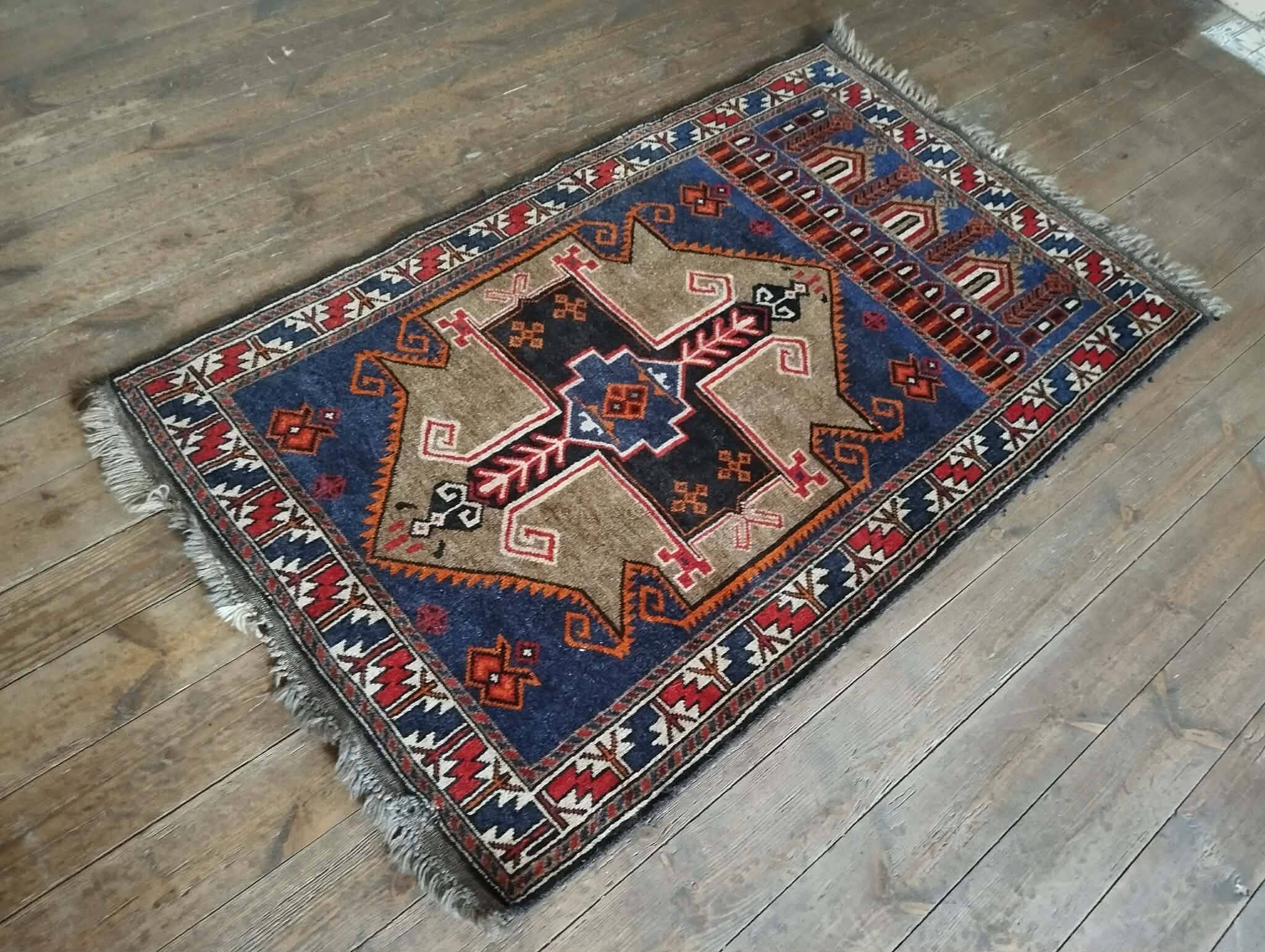 Handmade Afghan Belouch rug 125x80cm