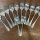 Set of 12 large silver-plated metal spoons - christofle