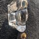 Daum crystal salts and silver spoons