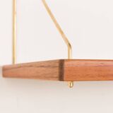 Set of 2 Danish mid century teak  floating shleves, 1960s