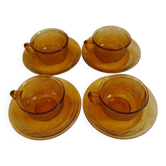 Vintage Arcoroc Sierra model cups and saucers