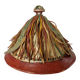 African conical hat, Fulani, in leather and braided rope, 1900s