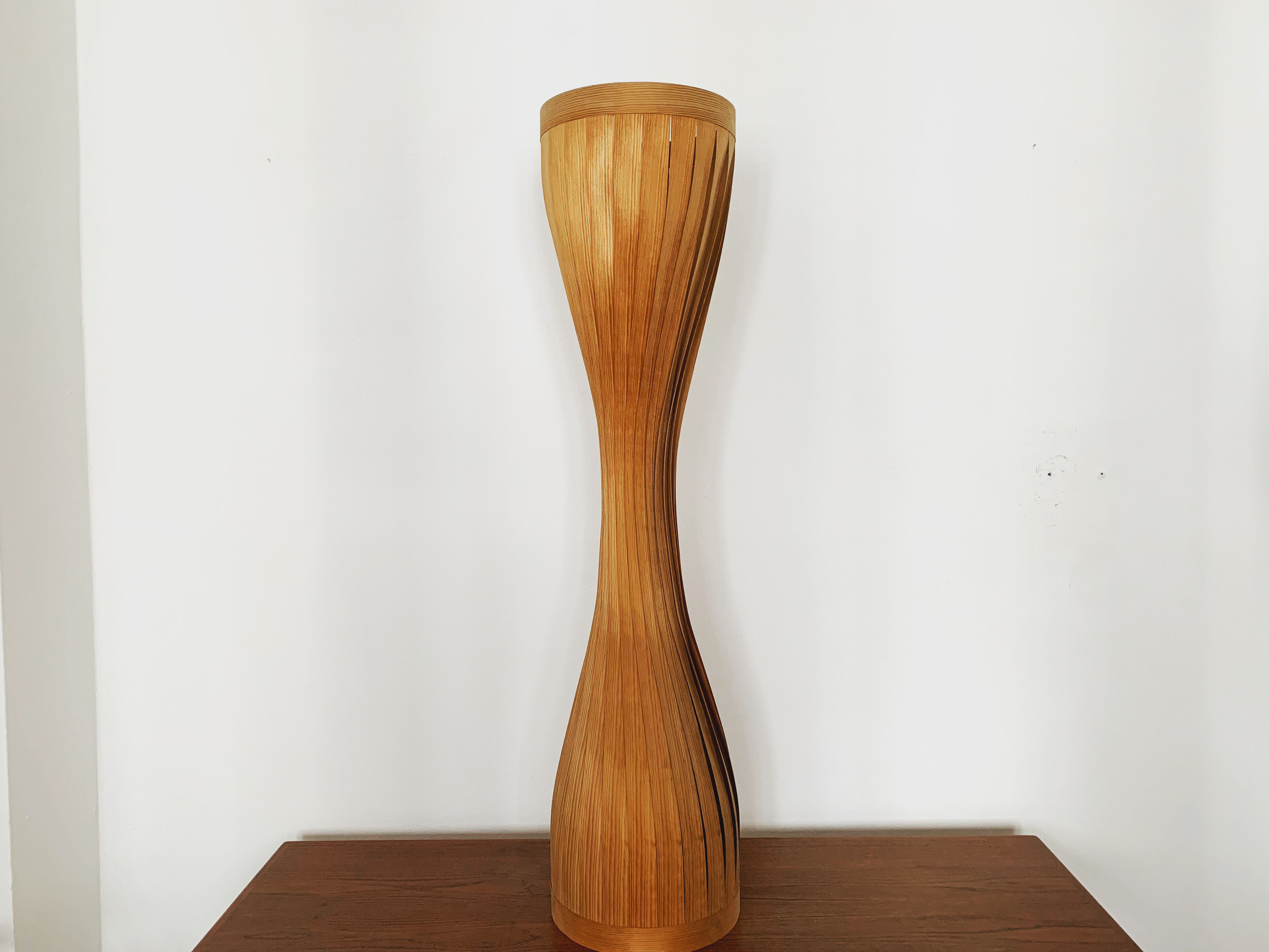 Swedish mid-century modern wooden floor lamp by Hans Agne Jakobsson