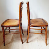 Pair of art nouveau bistro chairs