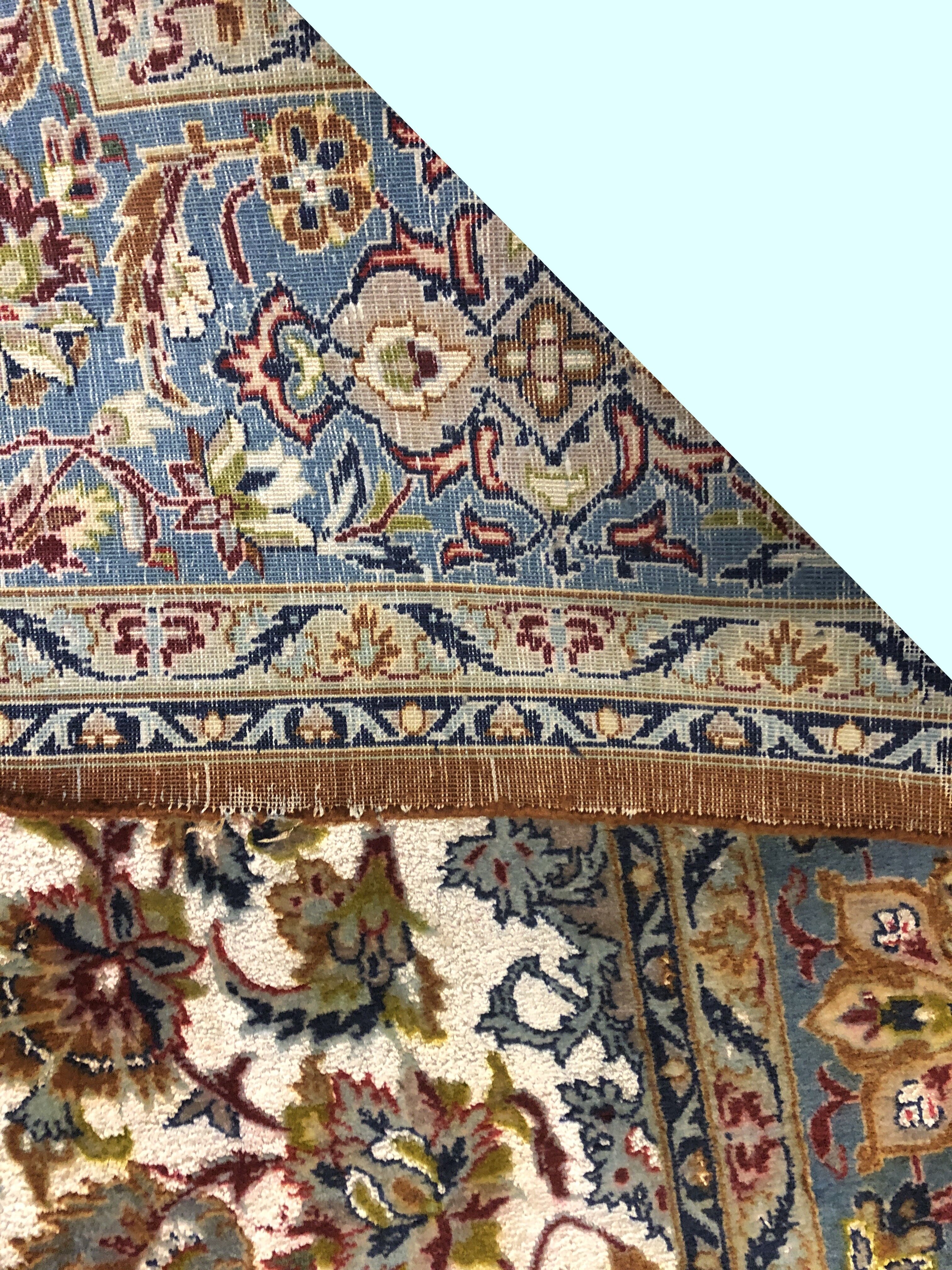 Oriental carpet iran ispahan wool and silk 1.10 x 1.60 m