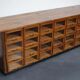 Vintage dutch oak haberdashery cabinet 1930s
