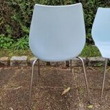 Vico Magistretti (1920-2006) for Kartell - Series of 4 chairs - Maui model - Sky blue color