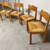 Set of 4 Luigi Gorgoni chairs 1980