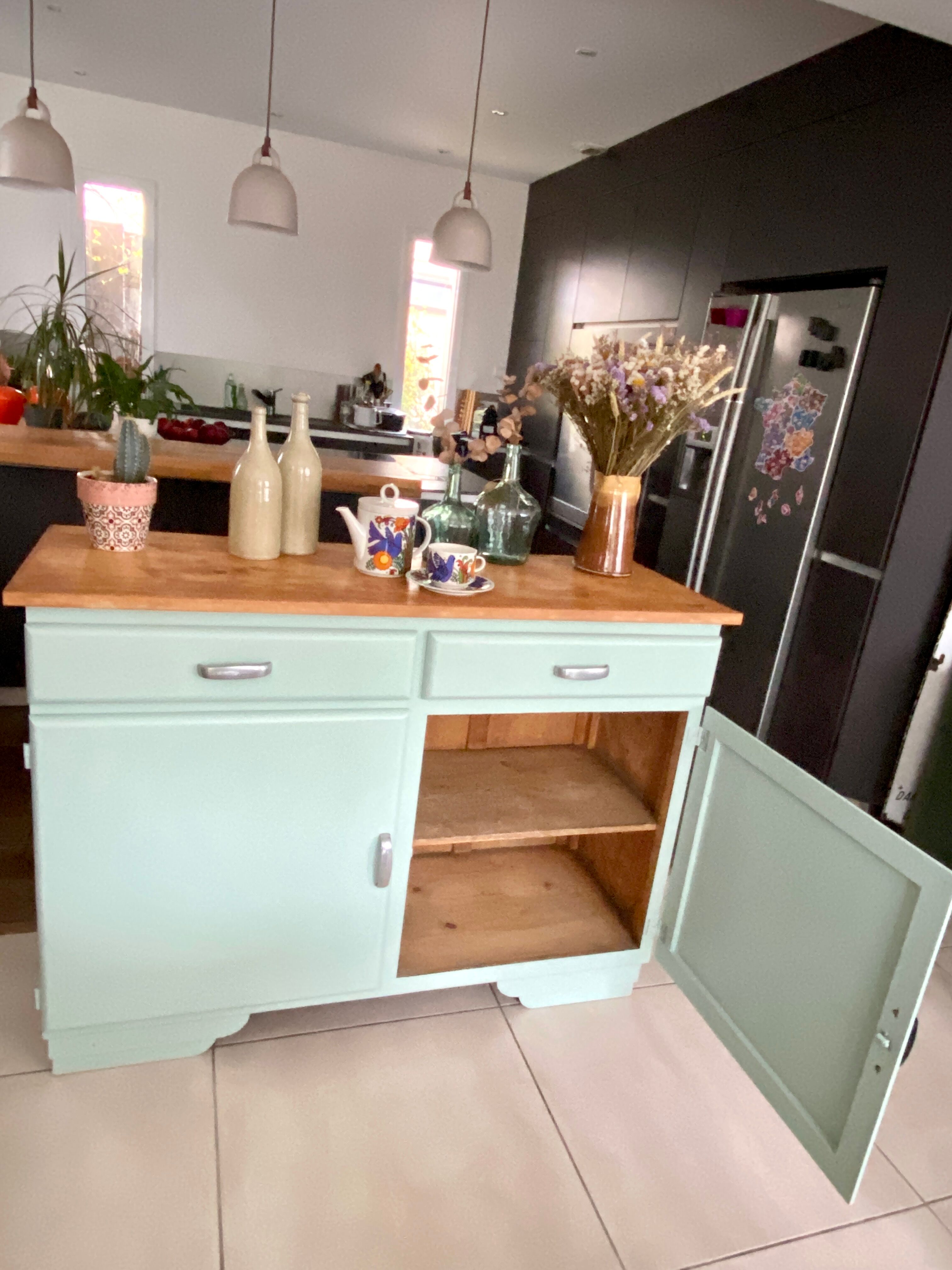 Vintage mint green buffet
