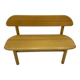 Vintage Danish Ansager mobler solid wooden bench , 1970s