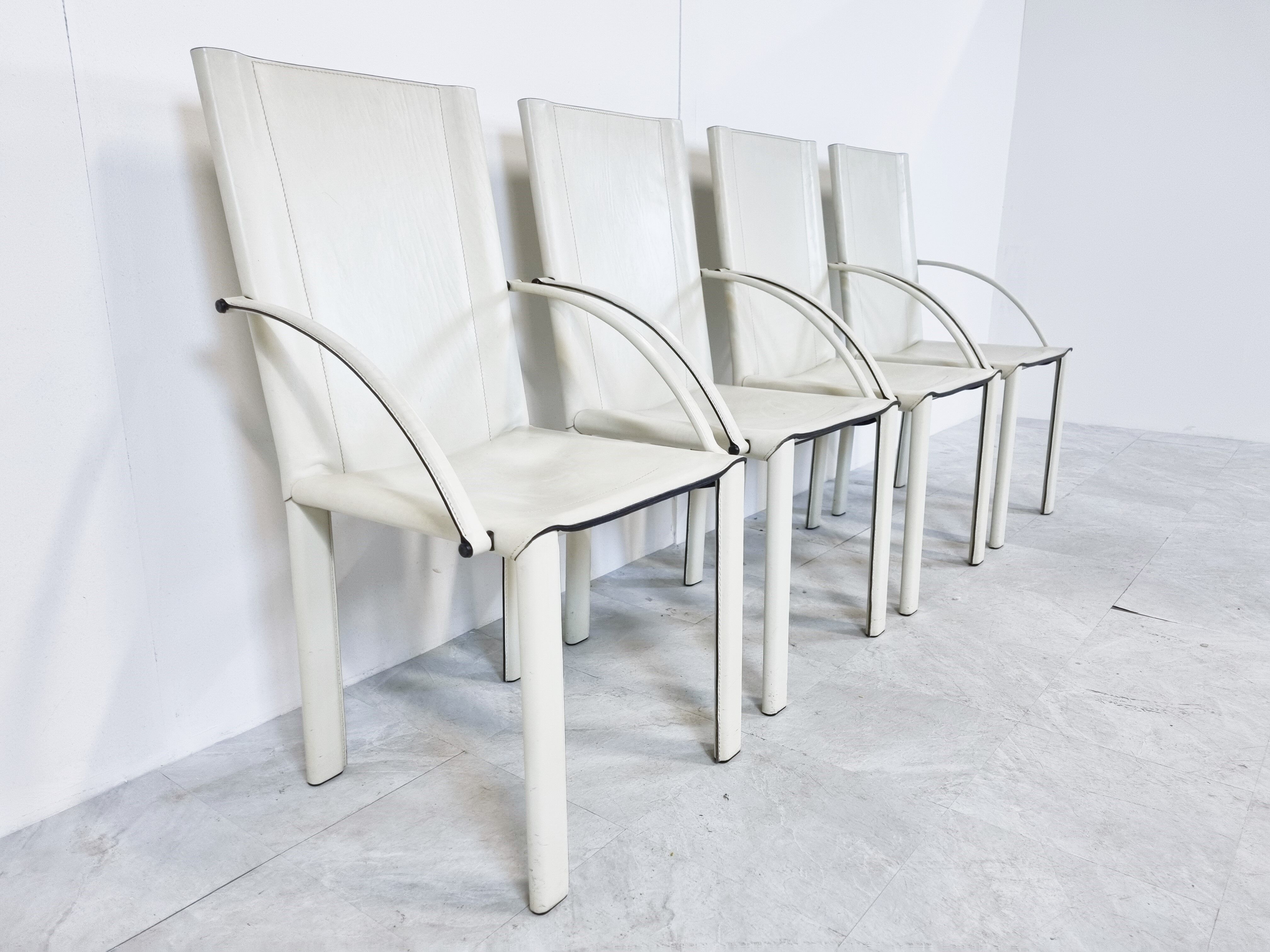 Carlo bartoli dining chairs for matteo grassi, 1980s