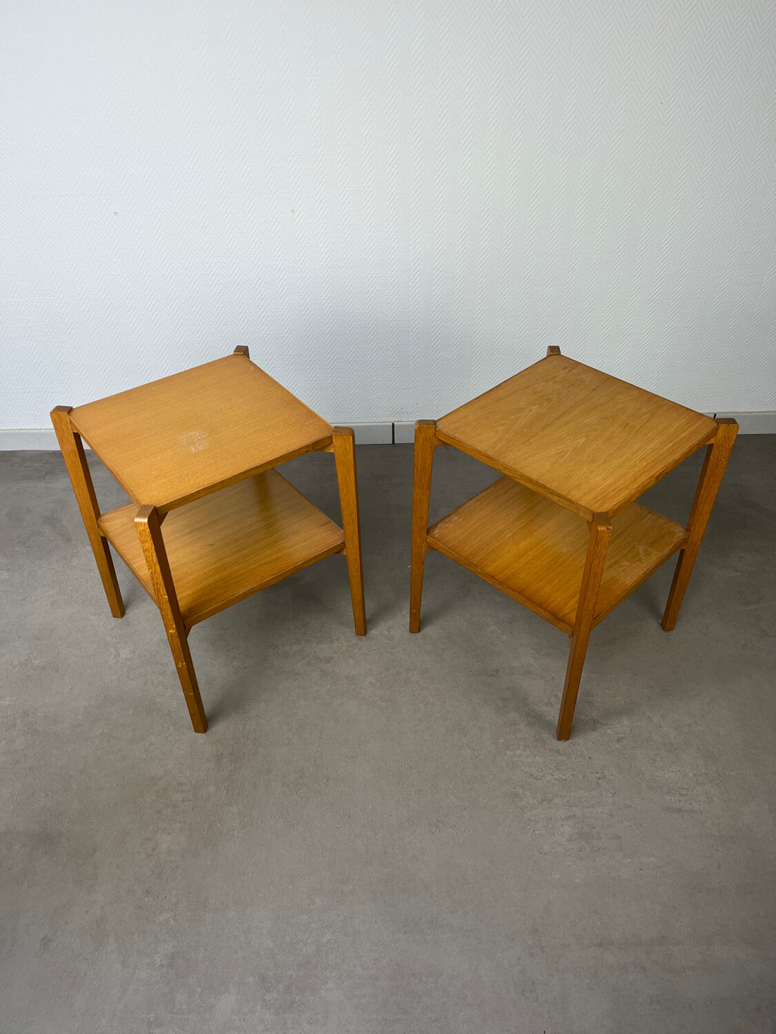 Pair of 1950s modernist side tables.