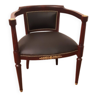 Louis XVI / Empire style office armchair, late 19th century, early 20th century