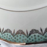 Round earthenware dish, Longwy France, Trianon model