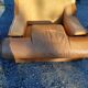 Paire de Fauteuils Vintage en Skai Marron Clair