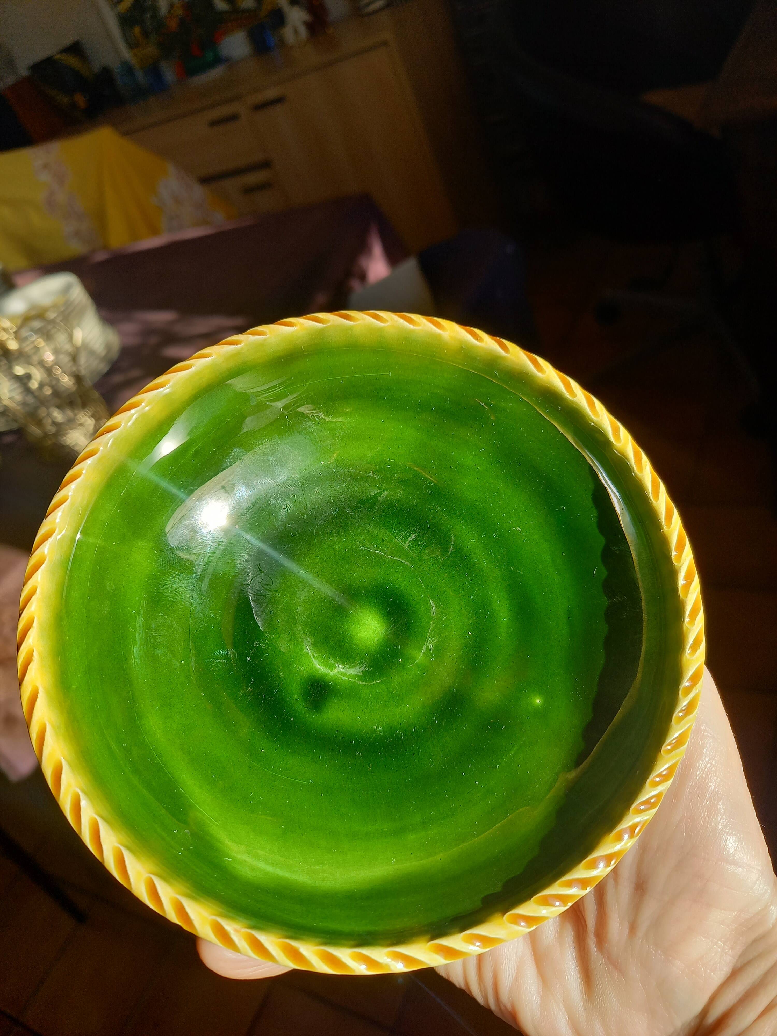 Modernist bowl by Charlotte Corbin in Paris, vintage ceramic from the 1950s.