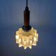 Small Mid-Century crystal glass pendant light